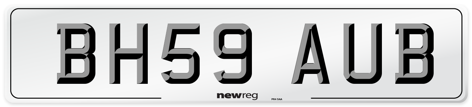 BH59 AUB Number Plate from New Reg